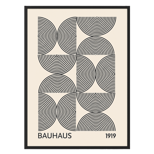 Bauhaus Sanduhr Leinwand